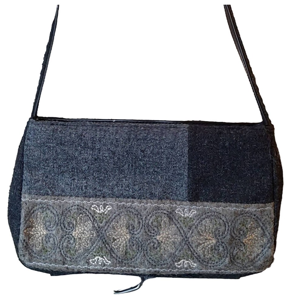 Liz Claiborne Wool Patchwork Design Bag